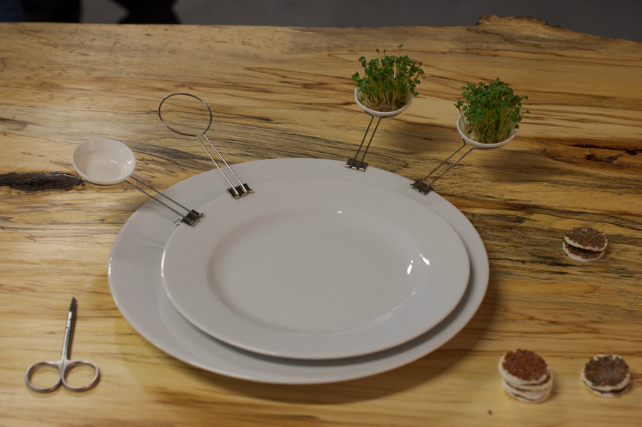 Bild von TischergÃ¤nzung 'Satellit' mit Teller und Tisch